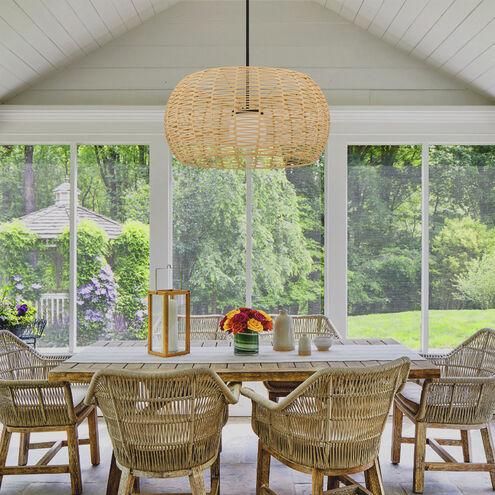 Aruba LED 32 inch Sand Black Outdoor Pendant